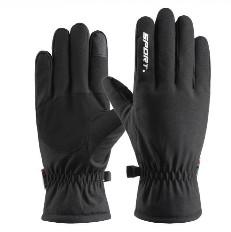 Gants chauds de cyclisme pour hommes, automne et hiver Sports de plein air Ski d'hiver écran tactile antidérapant gants imperméables coupe-vent