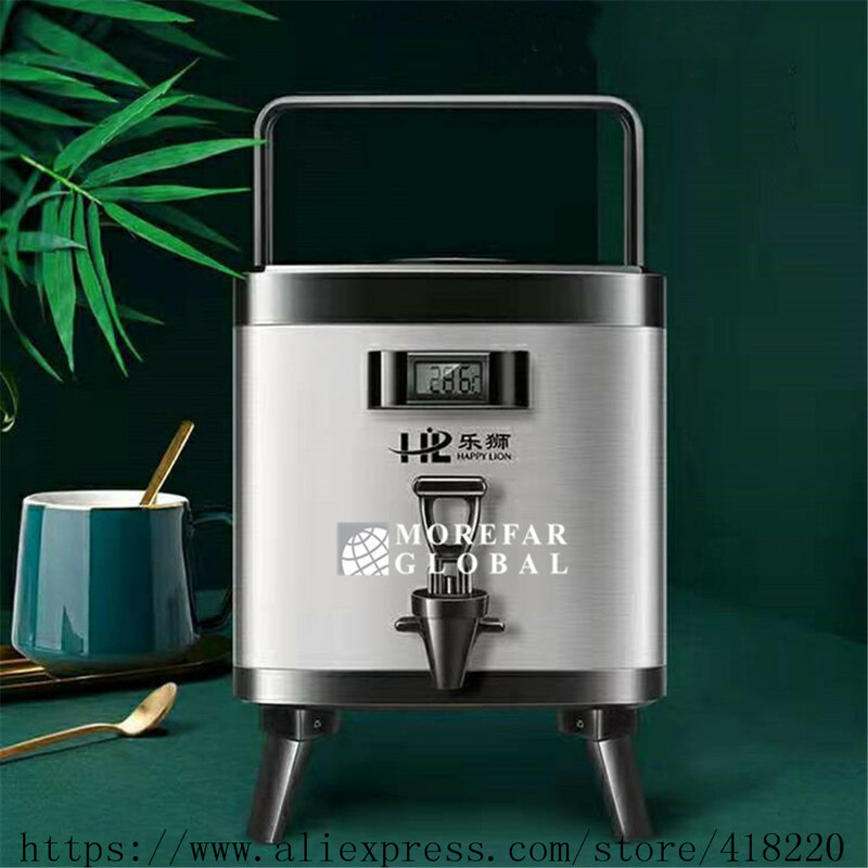 6/8/10L(1.59/2.11/2.64 Gallon) Large-Capacity Stainless Steel Milk Tea Barrel Heat Preservation Square barreland Cold Retention