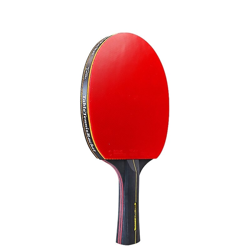 Raquette de Tennis de Table professionnelle 6 étoiles, ensemble de balles de Ping-Pong, en caoutchouc de haute qualité, avec sac, 2 pièces