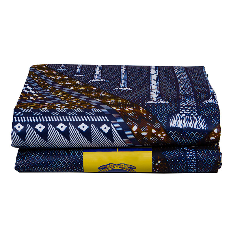 Tissu africain Ankara en cire véritable, Polyester, 6 Yards, haute qualité, motif Vintage imprimé, pour femmes africaines, quotidien, 2021