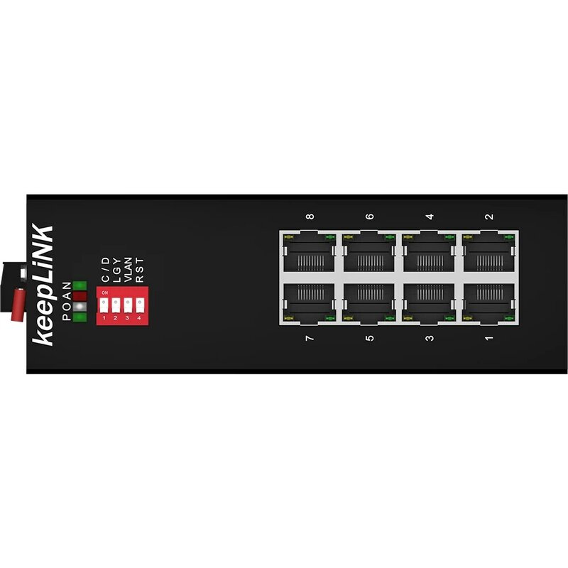 8-Port Fast 10/100Mpbs Unmanaged IP40 Industriële Ethernet Network Switch
