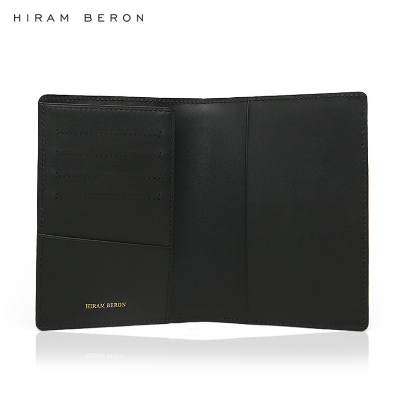Hiram Beron Funda de cuero personalizada para pasaporte, patrón de cocodrilo italiano, regalo de lujo para hombres, Premium
