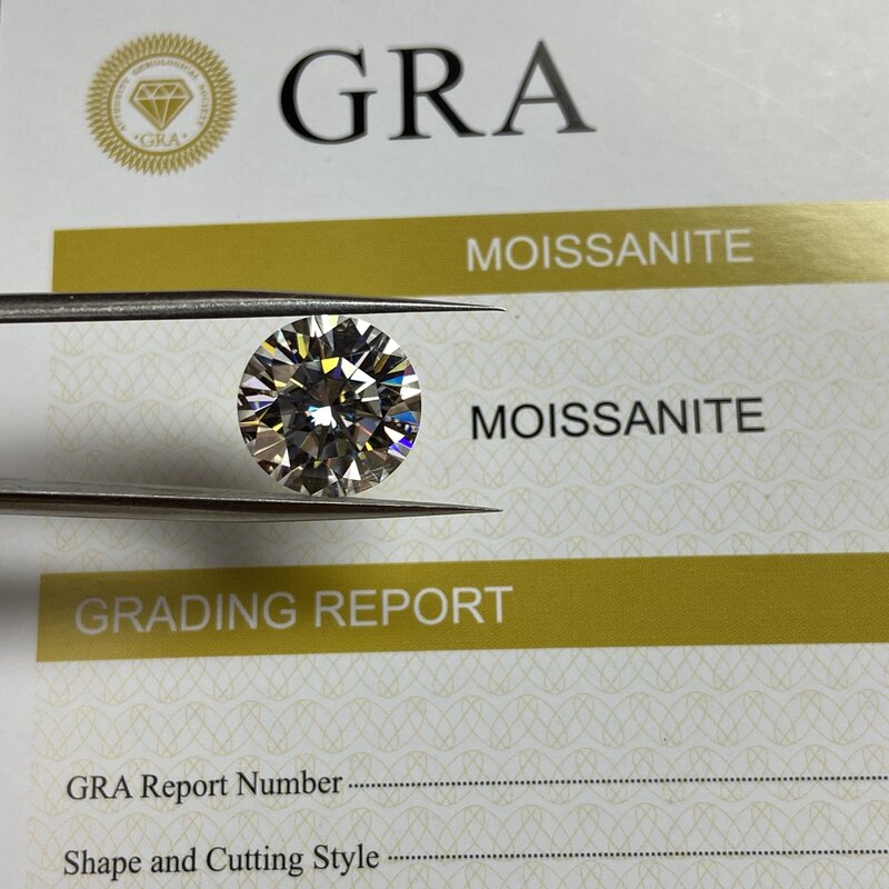 Diamante moissanite solto da pedra de vvs moissanite da cor do gh de 0.5cts crescido 5 mm 0.5cts redondo para o anel de casamento