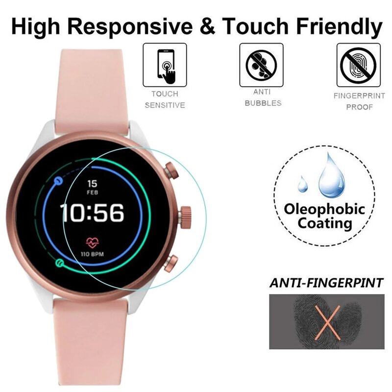 Screen Protective Film For Fossil Gen 6 Hybrid Smartwatch 5E 5 Carlyle HR Anti-Scratch Tempered Glass Smooth Protector Film New