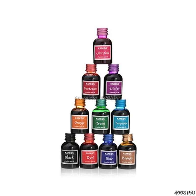 1 Bottle Pure Colorful 30ml Fountain Pen Ink Refilling Inks Stationery School Dropship