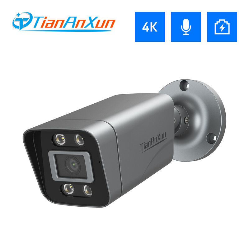 Neue 8mp 4k ip kamera poe 5mp cctv überwachungs kameras h.265 wasserdichte audio video überwachung für nvr system im freien
