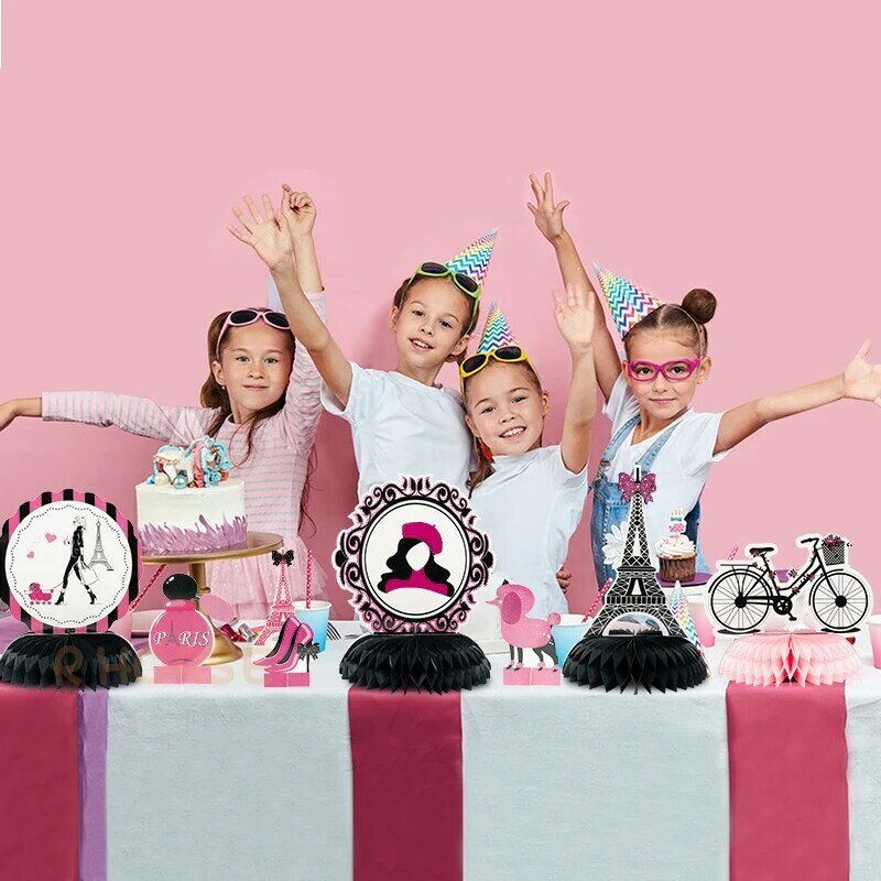 子供のためのピンクの花の形をしたテーブルネブライドの装飾,12-ピース/セット,ロマンチックな要素,お祝いの贈り物,子供のための装飾誕生日