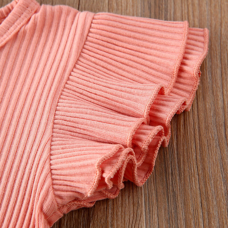 Летняя одежда для малышей от 0 до 24 месяцев боди в рубчик с оборками для новорожденных девочек шорты с цветочным рисунком повязка на голову, ...