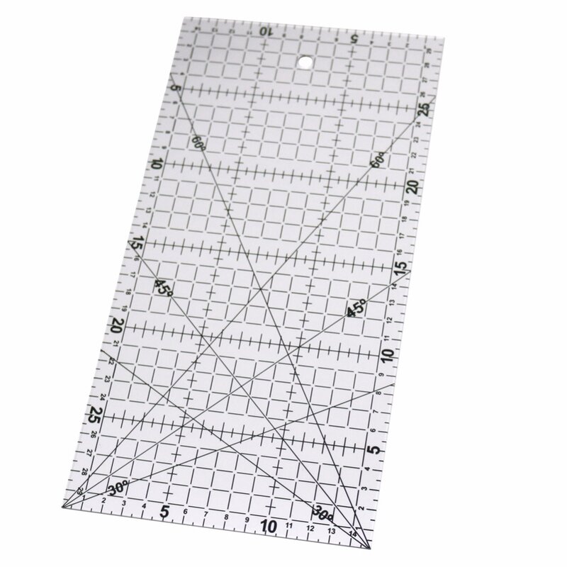 Règle de dessin transparente pour patchwork acrylique, fournitures de couture et de mesure, bureau et école, 11% ed, 30x15cm, 1 pièce