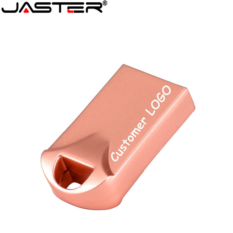 JASTER-Mini unidad Flash USB de Metal, pendrive de 64GB, 32GB, llavero, Memory Stick, 16GB, disco U, 8GB, 4GB, artículos de envío gratis