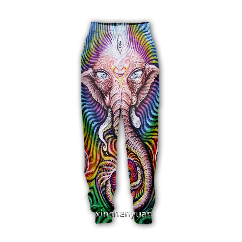 Xinchenyuan novo homem/mulher psychedelic artwork 3d impressão calças casuais sweatpants calças retas calças de jogging k28