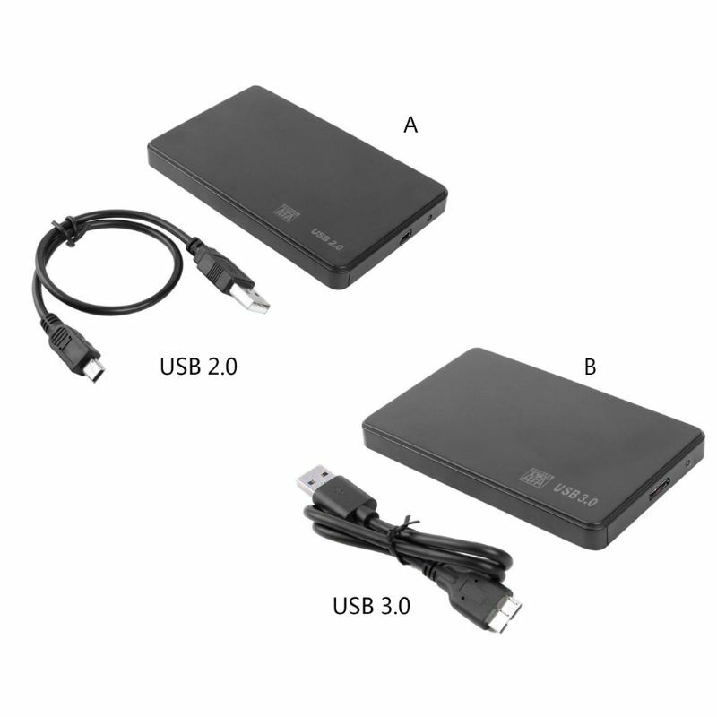 2.5 Inch HDD SSD Case Sata to USB 3.0/2.0 Adapter Hard Drive Box Enclosure Adapter Mobile External HDD Disk Adapter for Windows