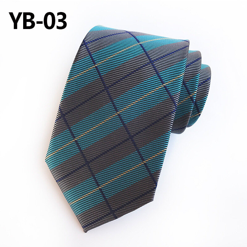 Diseño a cuadros estilo británico 8CM corbatas Material poliéster mejor regalo para hombres trabajo de negocios