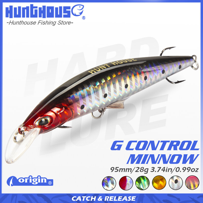 Hunthouse G-Control Minnow Sinking Fishing Lure, 95mm, 120mm, 28g, 41g, Artificial Swimbaits, Lure