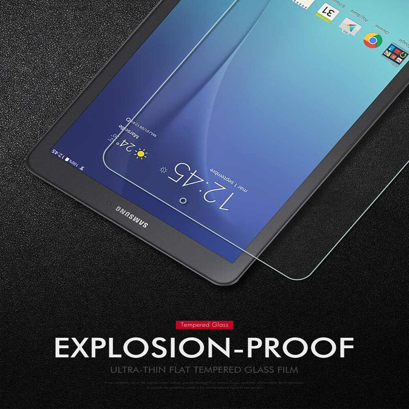 2Pcs Tablet Pelindung Layar Anti Gores untuk Samsung Galaxy Tab E 9.6 Inch T560/T561 Cakupan Penuh film Pelindung