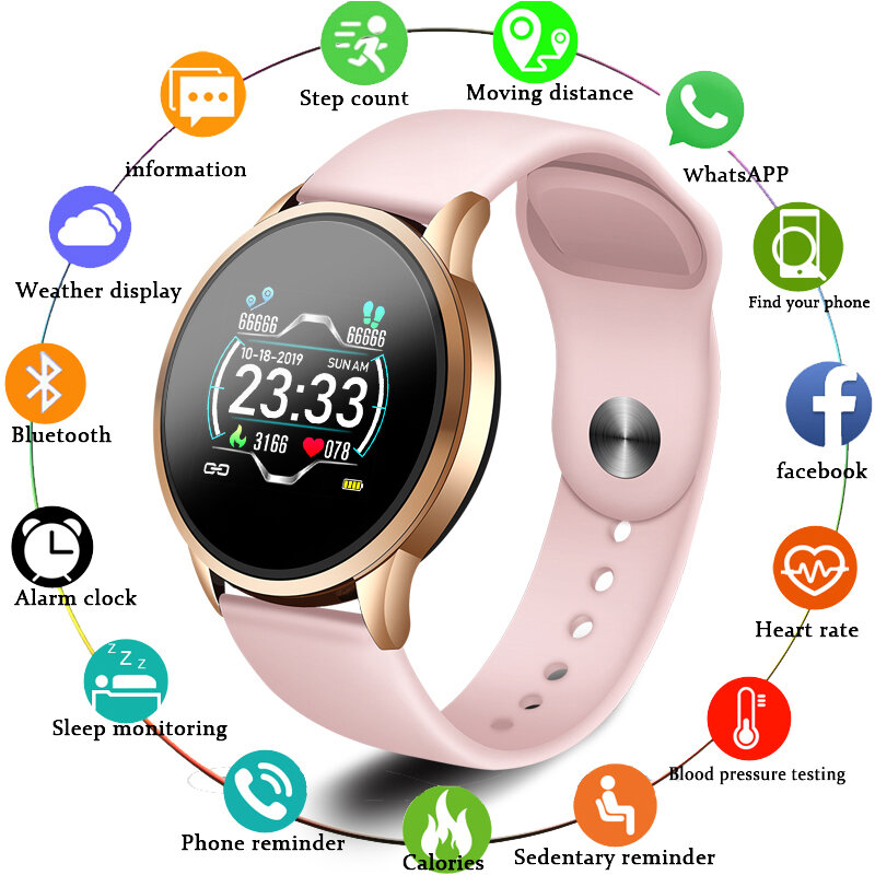 LIGE fit bit Smart Bracelet Men Sport smart Watch IP67 Waterproof Fitness Tracker heart rate Monitor Pedometer Wristband Women