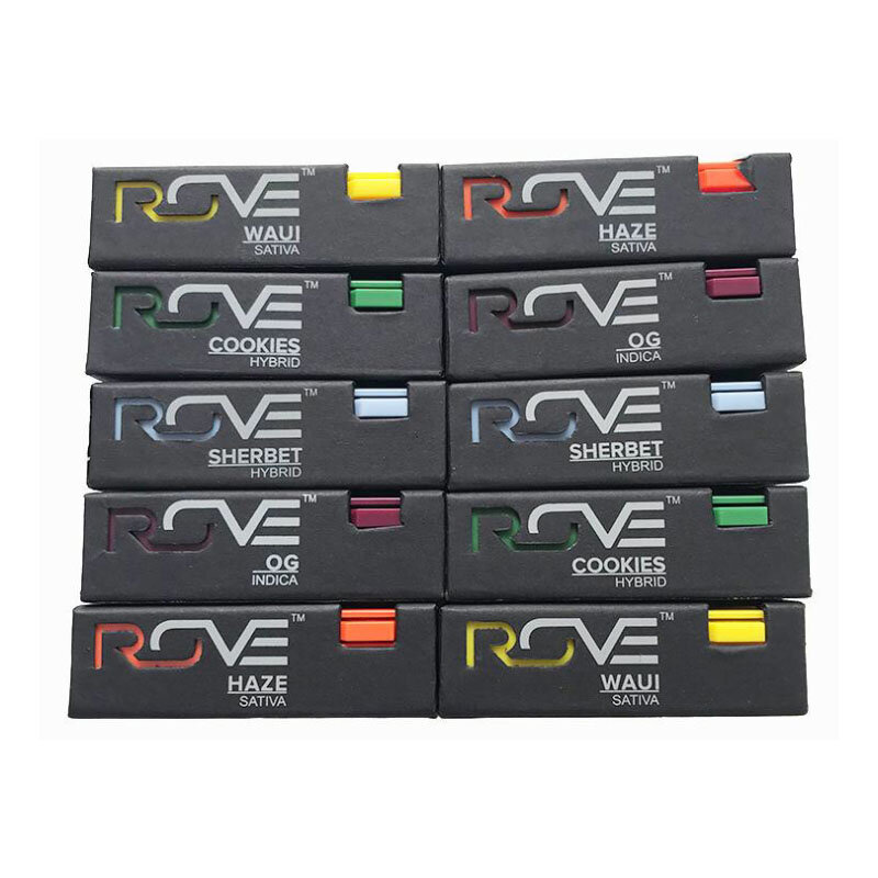 10PCS/lot High Quality Rove Cartridges 0.8ml Glass CBD Tank Ceramic Coil ROVE Carts 510 Thread Empty Vape Carts E Cigs