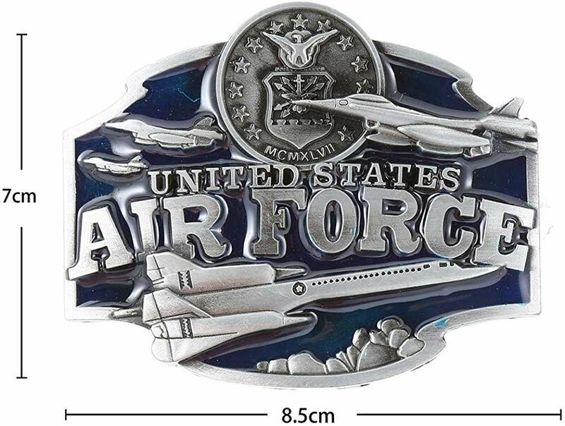 Ceinture de l'armée de l'air, des états unis pour hommes, boucle de cowboy occidental sans ceinture, alliage personnalisé largeur 4cm