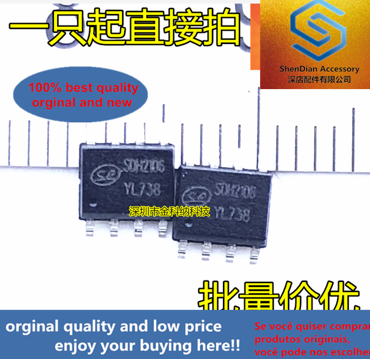Drive de alimentação chip ic 50h2106, 10pçs, original, novo, sop-8 pés, 50h2106 smd