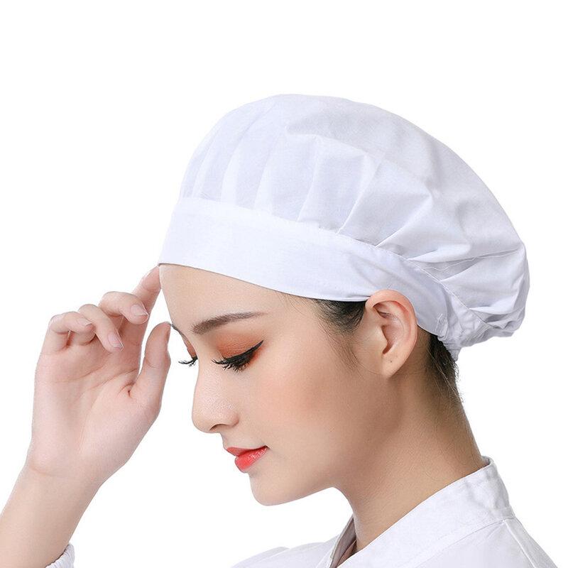 Topi Kerja Jaring Wanita Pria Tahan Debu Topi Kerja Seragam Dapur Koki Hotel Roti