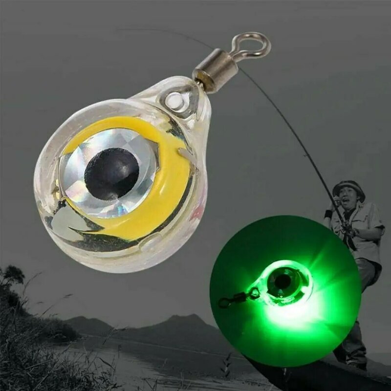 Mini lámpara de señuelo de pesca, luz de trampa, forma de ojo subacuático, cebo de calamar, luz LED luminosa, 5 colores opcionales