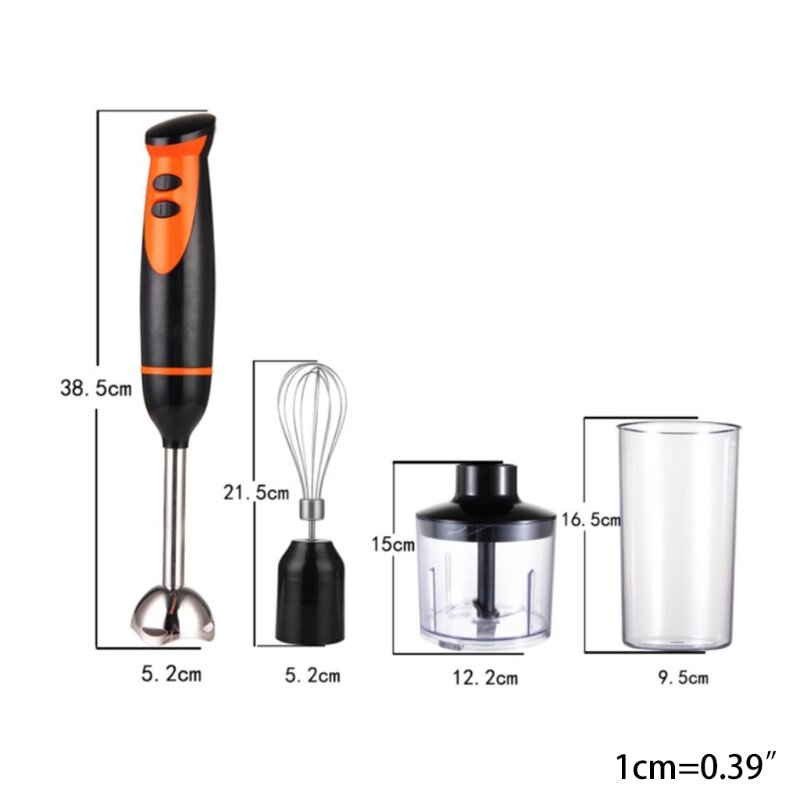 Mixer de mão multifuncional 4 em 1, 220-240v, 300w mixer de imersão, tigela, agitador de vidro, conjunto de copo do batedor