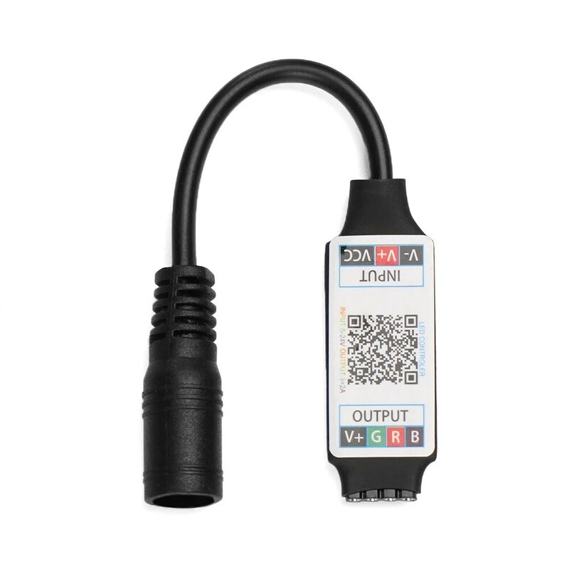 Mini LED Bluetooth RGB, 1 pièce, contrôleur de lumière sans fil, contrôle de téléphone intelligent, DC 5-24V 6A pour bande RGB 3528 5050
