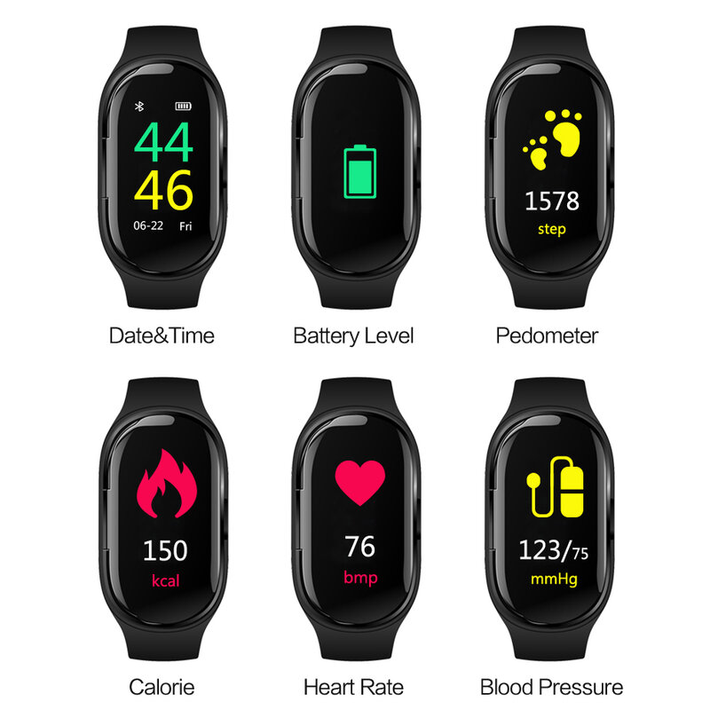 M1 nuevo reloj inteligente AI con auriculares Bluetooth Monitor de ritmo cardíaco pulsera inteligente reloj deportivo para hombres para Android IOS automatic watch watch men