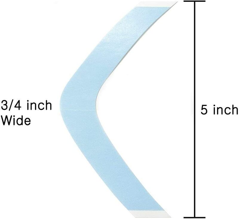 36 pcs/lot cc uma fita de peruca frontal de renda de forma à prova de água forte fita adesiva walker dupla face fita de perucas de renda (azul)