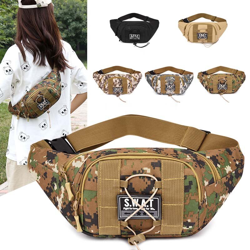YoReAi Camouflage Belt Bag Men's Fanny Pack Women Waist Bags Male Casual Chest Bag Travel Bum Packs Boy Small Crossbody Pack Beg