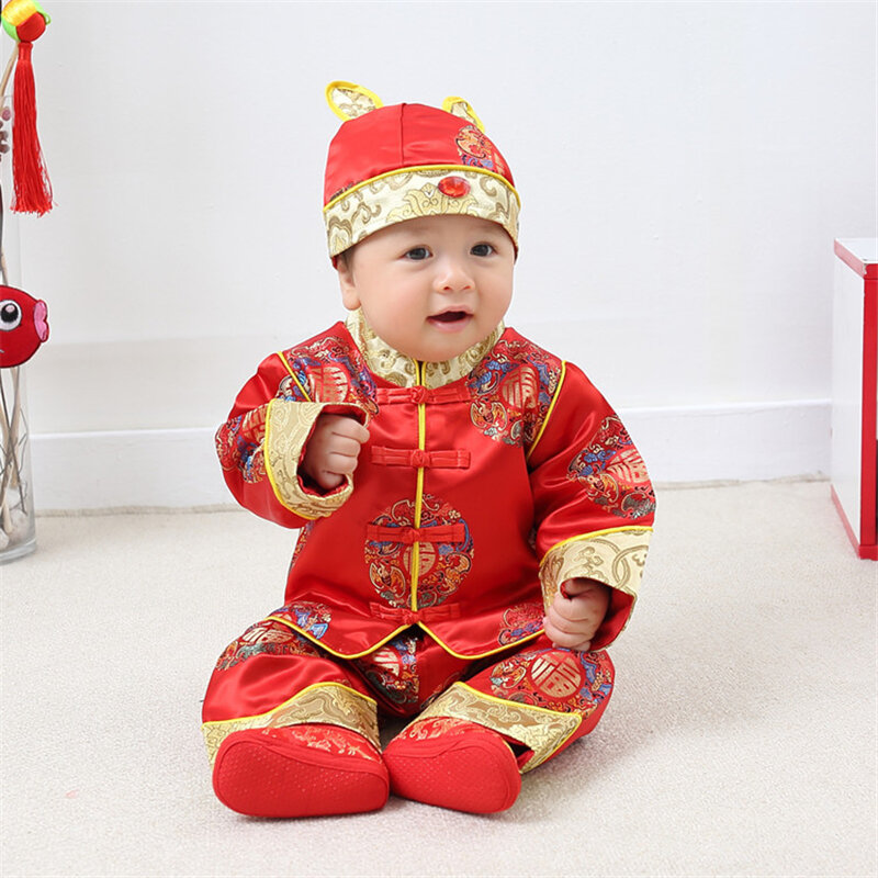 เด็กทารกชุดจีนจีนแบบดั้งเดิมปีใหม่เสื้อผ้า One-ปีเด็ก Tang เสื้อผ้าเสื้อผ้าถ่ายภาพ