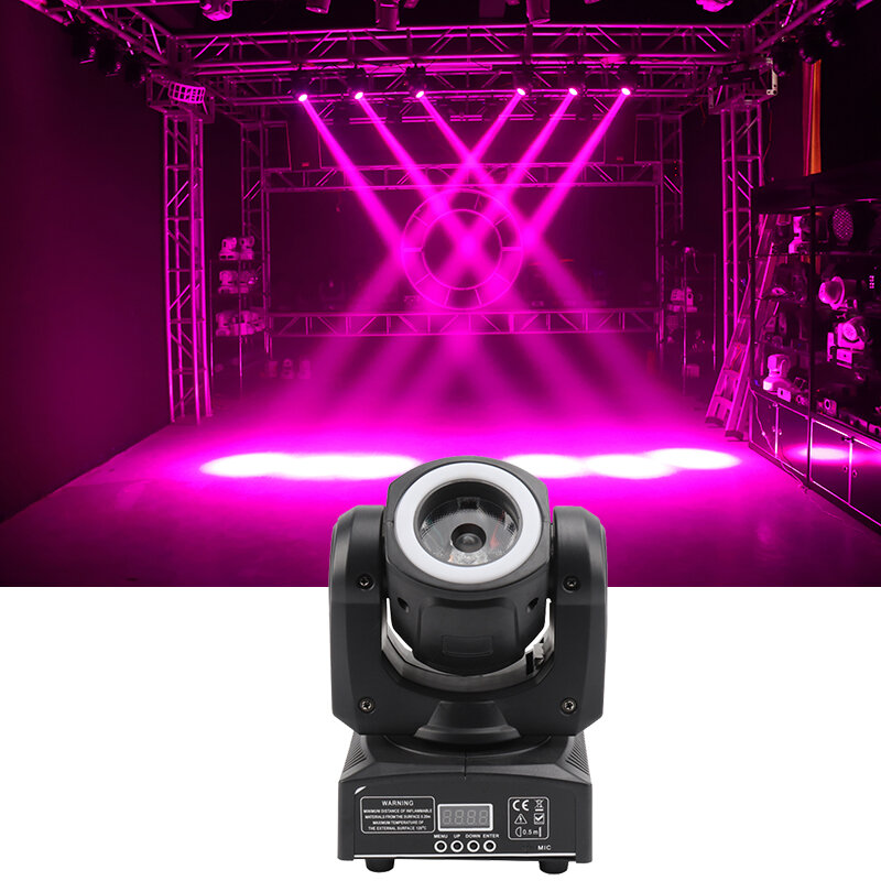 Dj Light Beam 60W LED Moving Head With Strip Light RGBW 4 IN 1 Beam And Wash Effect Moivng Head DMX 512 Stage For KTV DJ Party