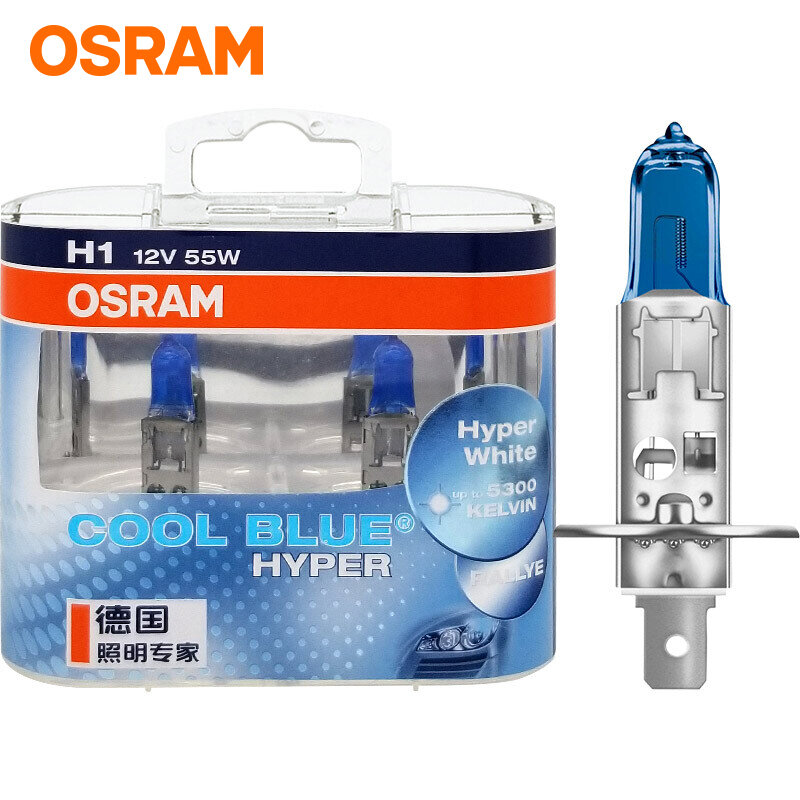 Osram auto scheinwerfer H7 H1 H4 Halogen auto scheinwerfer 5300K weißes licht 12v 55w für Honda Buick volkswagen Golf Kühlen Blau Hyper