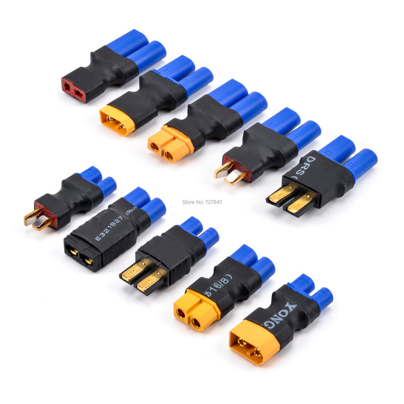 Adapter EC5 / EC3 to XT60 T Deans Female / Male Connectors Plug RC Lipo Battery Control Parts DIY