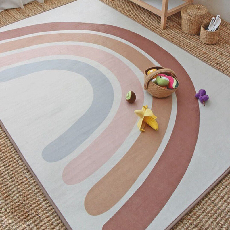 INS Nordic Rainbow dywan mata dla niemowlęcia miękkie dywany dla sypialnia salon antypoślizgowe maty podłogowe dywan do pokoju dziecięcego dywaniki mata ślizgowa