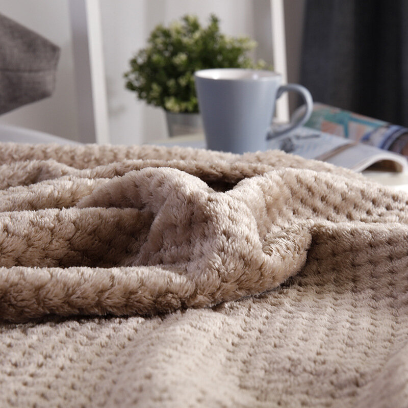 Постельное белье, Фланелевое Флисовое одеяло, мягкое дорожное одеяло, однотонное покрывало, плюшевый чехол для кровати, дивана, теплый пода...