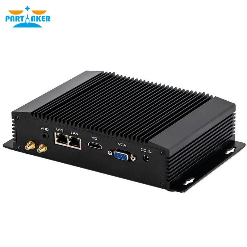 Partaker-Mini PC i23 Intel Celeron j4125,2 LAN,i232,頑丈な金属,デスクトップ,Windows 10,Linux,Wi-Fi
