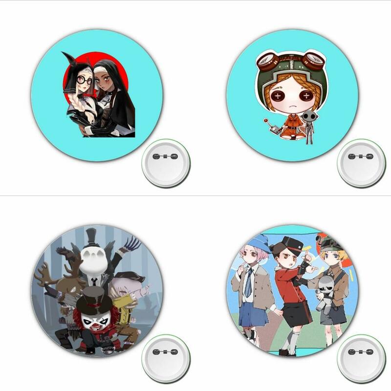 Insignia de Cosplay de anime Identity V, broche bonito, alfileres para botones, accesorios de ropa, mochilas, bolsos, 3 piezas
