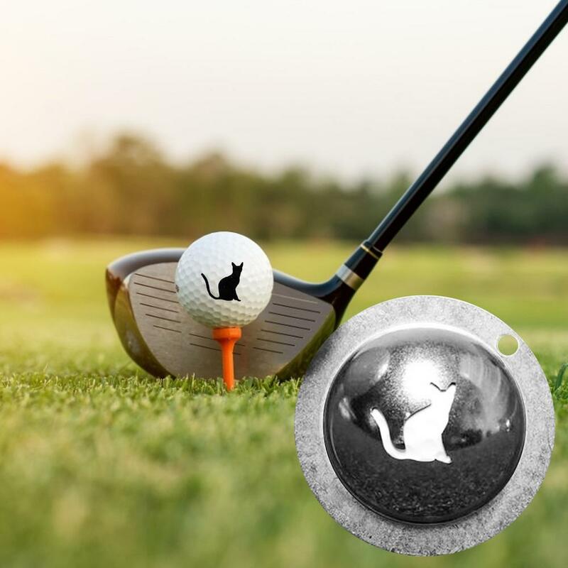 Golf Ball Liner Golf Ball Alignment Stencils เครื่องหมาย Marker แบบพกพาสแตนเลสเครื่องมือ DIY รูปแบบต่างๆ
