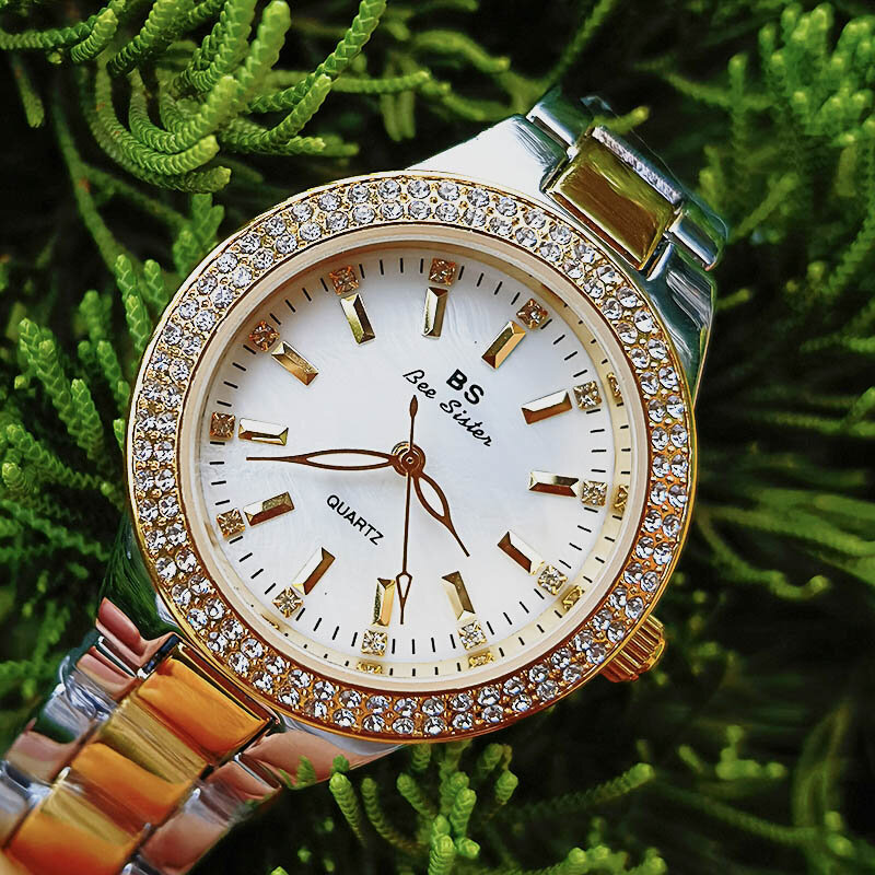 Bs Bee Zus Vrouwen Horloge Fashion Hoge Kwaliteit Casual Waterdicht Roestvrij Stalen Horloge Lady Quartz Horloge Cadeau Voor Vrouw