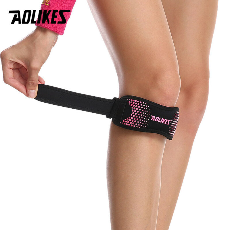 AOLIKES – genouillère réglable, soulagement de la douleur du genou, stabilisateur de rotule, Support pour randonnée, football, basket-ball, course, Sport, 1 pièce