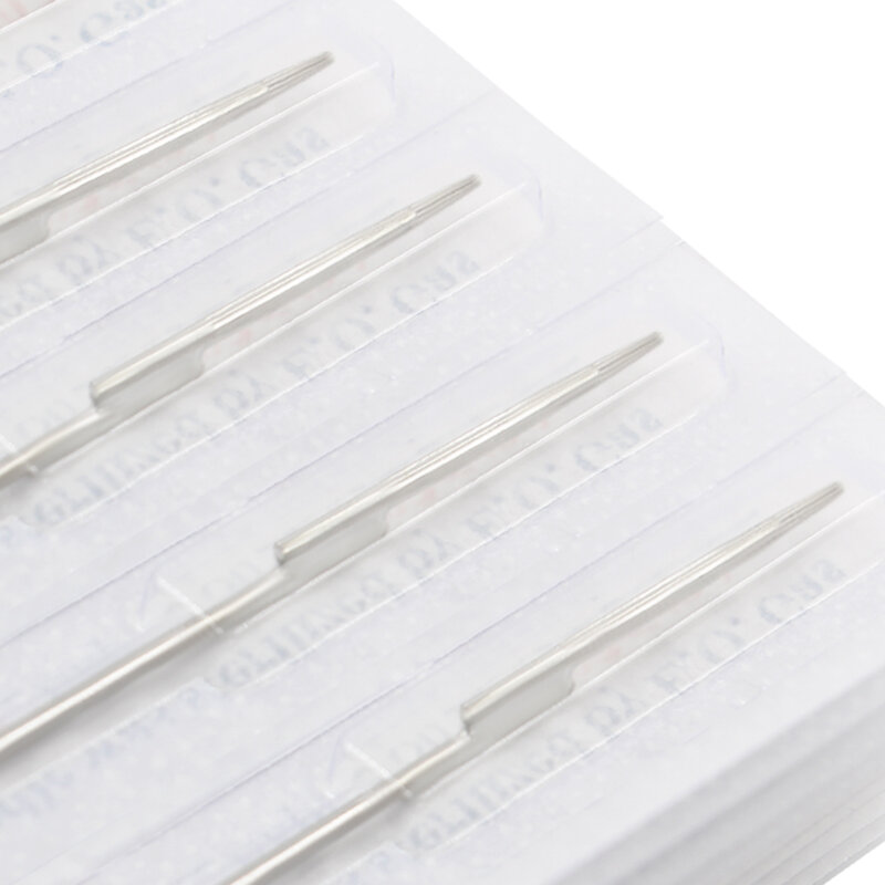 ROMLON agujas esterilizadas desechables para máquina de tatuaje, suministro de maquillaje permanente, RL, RS, RM, M1, 10 Uds.