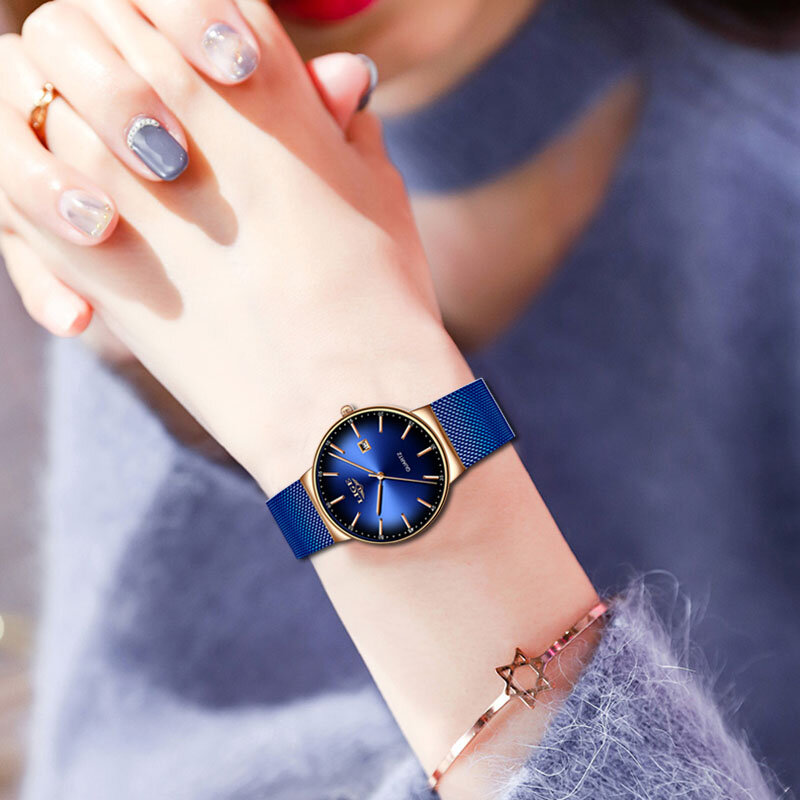 LIGE женские часы Топ люксовый бренд тонкие водонепроницаемые часы женские из нержавеющей стали повседневные модные часы женские часы