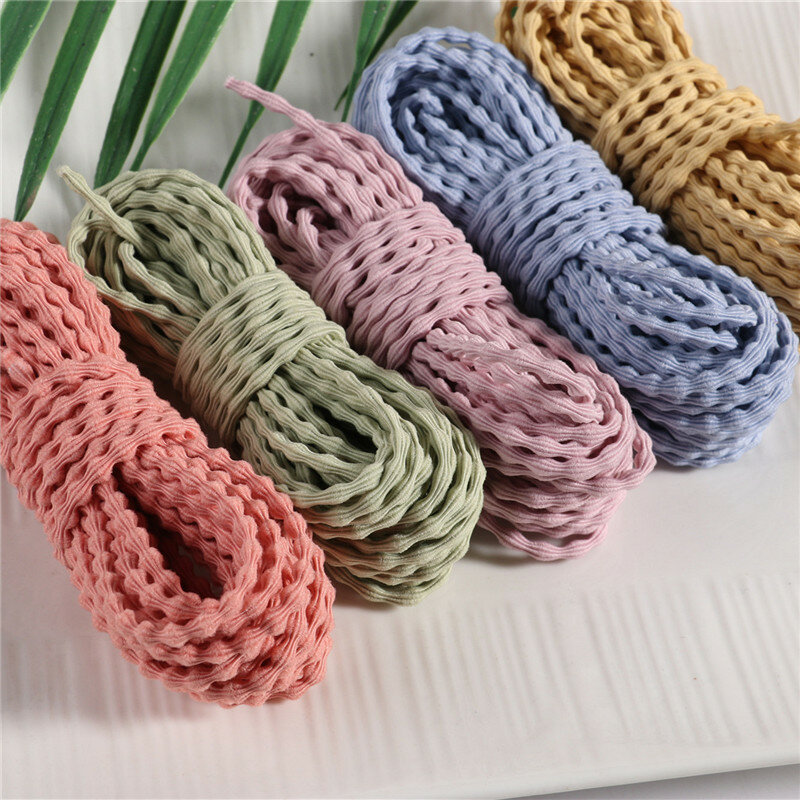 Elastico in Nylon colorato di qualità del modello ondulato del cavo elastico della corea di 3mm per gli accessori di cucito dei gioielli di DIY 5 metri