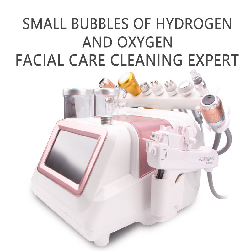 Nova atualização h2 o2 pequena bolha hydra água facial oxigênio rf vácuo pele limpa máquina