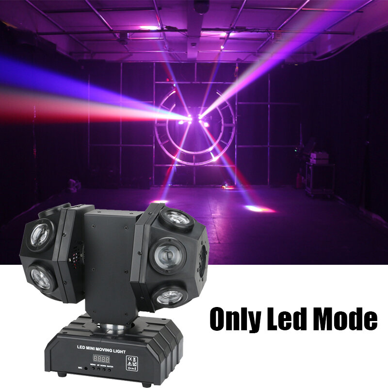 LED RGBW 더블 헤드 DJ LED 레이저, 무빙 헤드 라이트, 무제한 회전, 좋은 효과, 파티 KTV 나이트 클럽 바에 사용, 2 in 1, 12 개