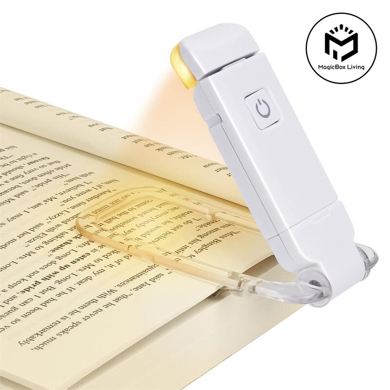 Đèn LED USB Sạc Sách Đọc Sách Độ Sáng Điều Chỉnh Bảo Vệ Mắt Kẹp Đèn Sách Di Động Đánh Dấu Trang Đọc Ánh Sáng