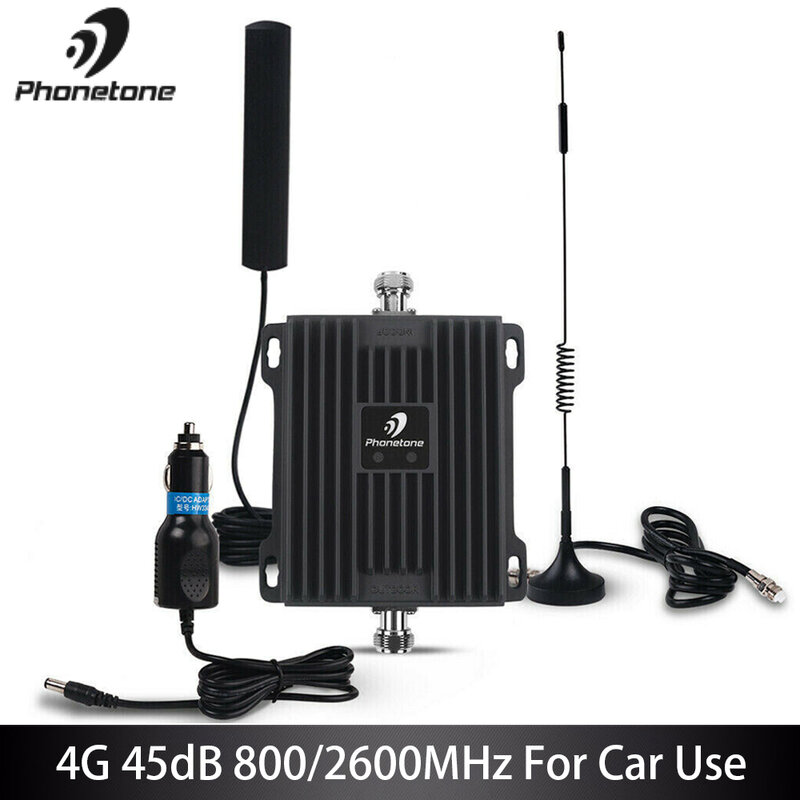 3G 4G LTE 휴대폰 신호 부스터 증폭기, 800/2600MHz 대역 20/7 모바일 리피터, 자동차 트럭 보트 부스트 음성 데이터