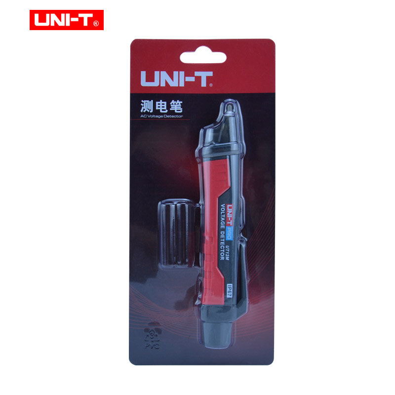 UNI-T Non-contact AC Voltage Detector Volt Pen IP67 Indicator LED Flashlight Socket Wall Volt Test Pencil 24V-1000V UT12E UT12M