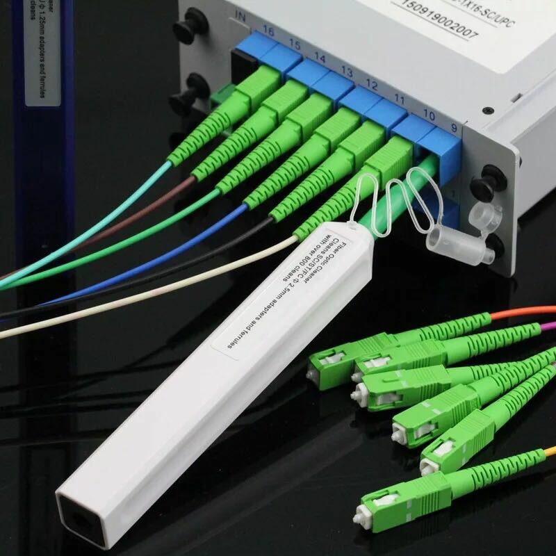 Conector de fibra óptica de un clic, herramienta de limpieza Universal, adaptadores de 800mm y 2,5mm, 5 piezas, 1,25
